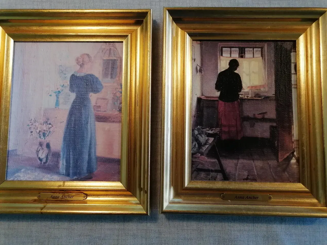 Billede 1 - 2 x Billeder Anna Ancher 20cm x 24cm