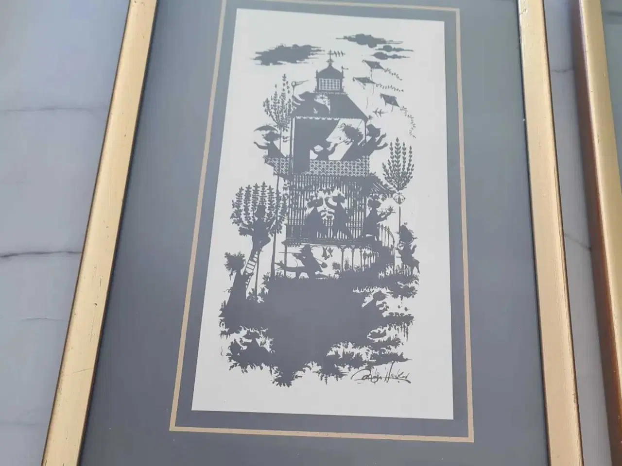 Billede 2 - Bjørn Wiinblad, silhueter, Litografi, grafisk tryk
