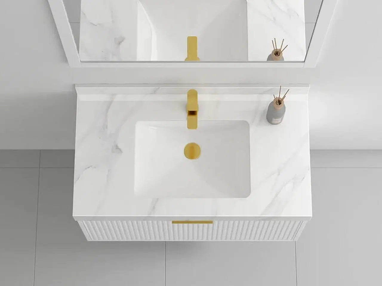 Billede 2 - Baderumsmøbel, Auburn, White, 90