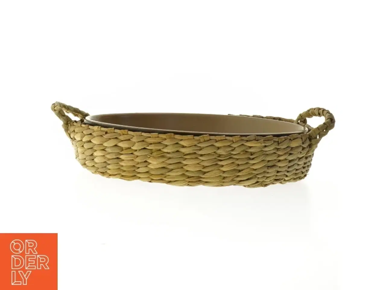 Billede 3 - Flettet kurv med keramisk indlæg (str. 30 cm)