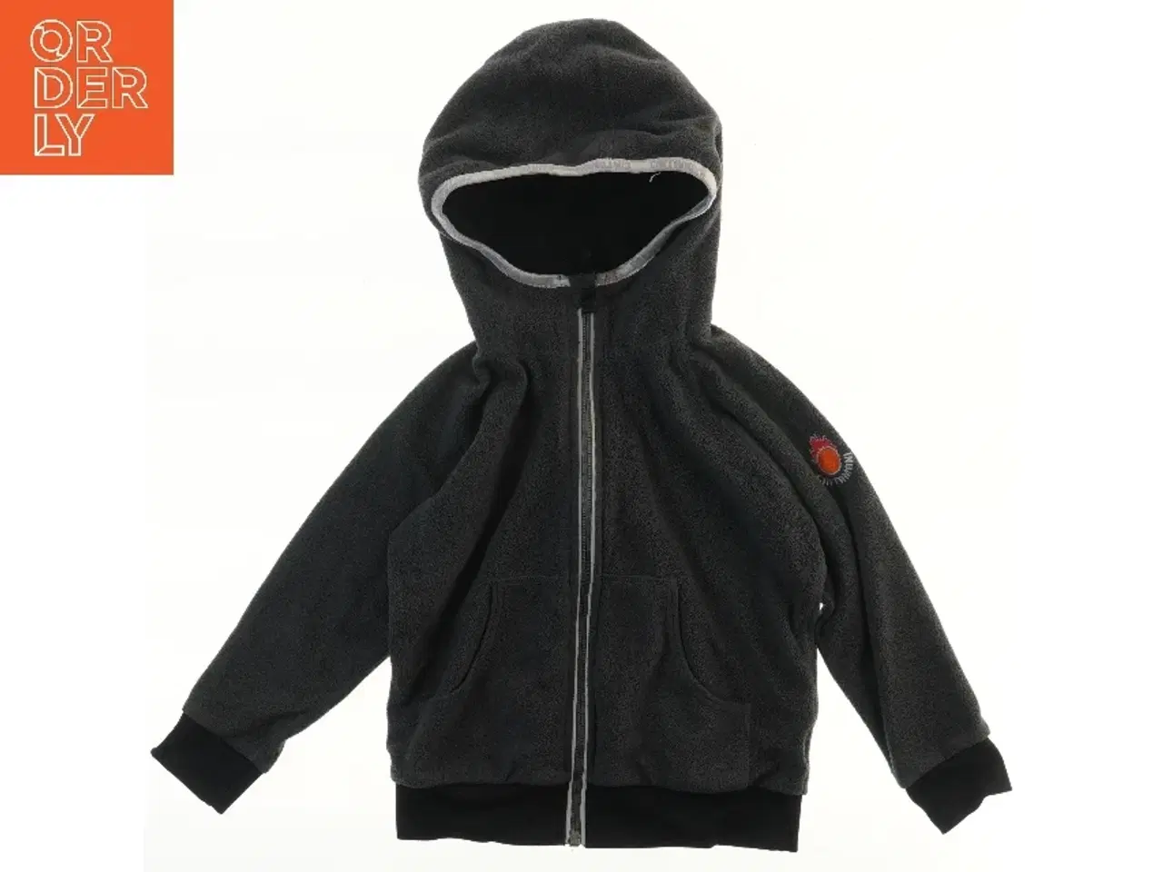 Billede 1 - Sort fleece hættetrøje med lynlås fra Cintamani (str. 104)