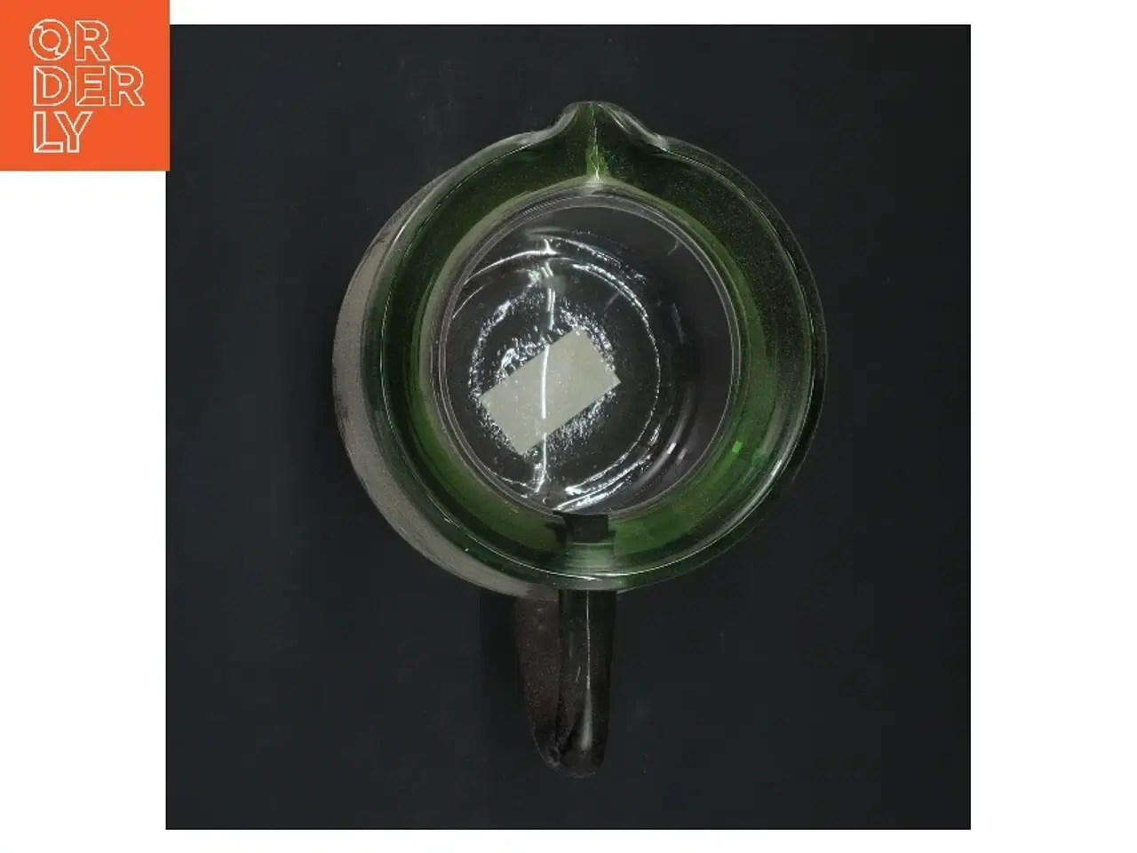 Billede 3 - Glas kande med grøn kant (str. 17x13 cm)