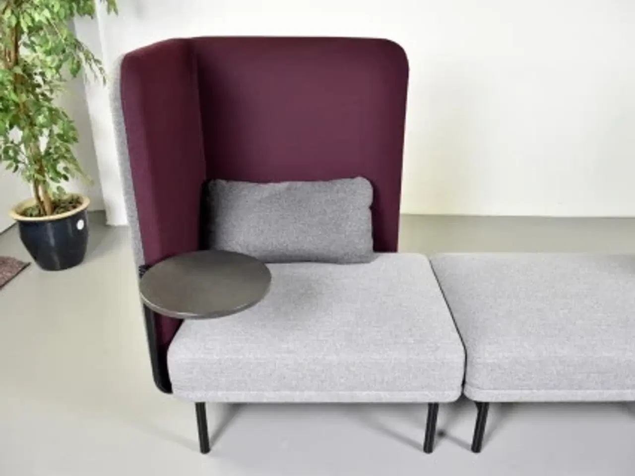Billede 5 - Softrend frankie lydabsorberende sofa i grå og bordeuax