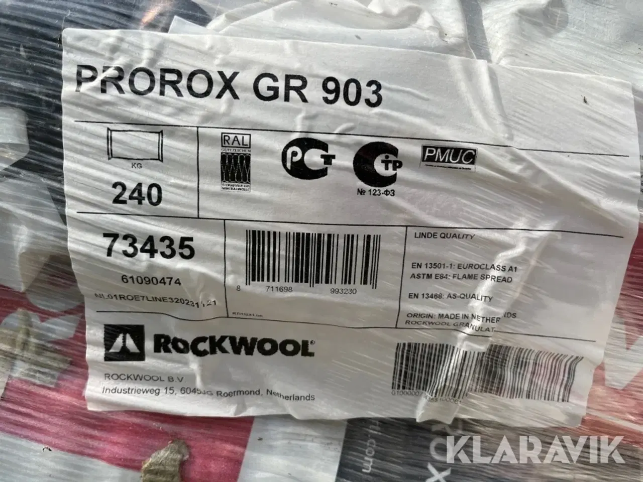 Billede 7 - Isolering/Granulat Rockwool Prorox GR 903 10 paller 120pakker