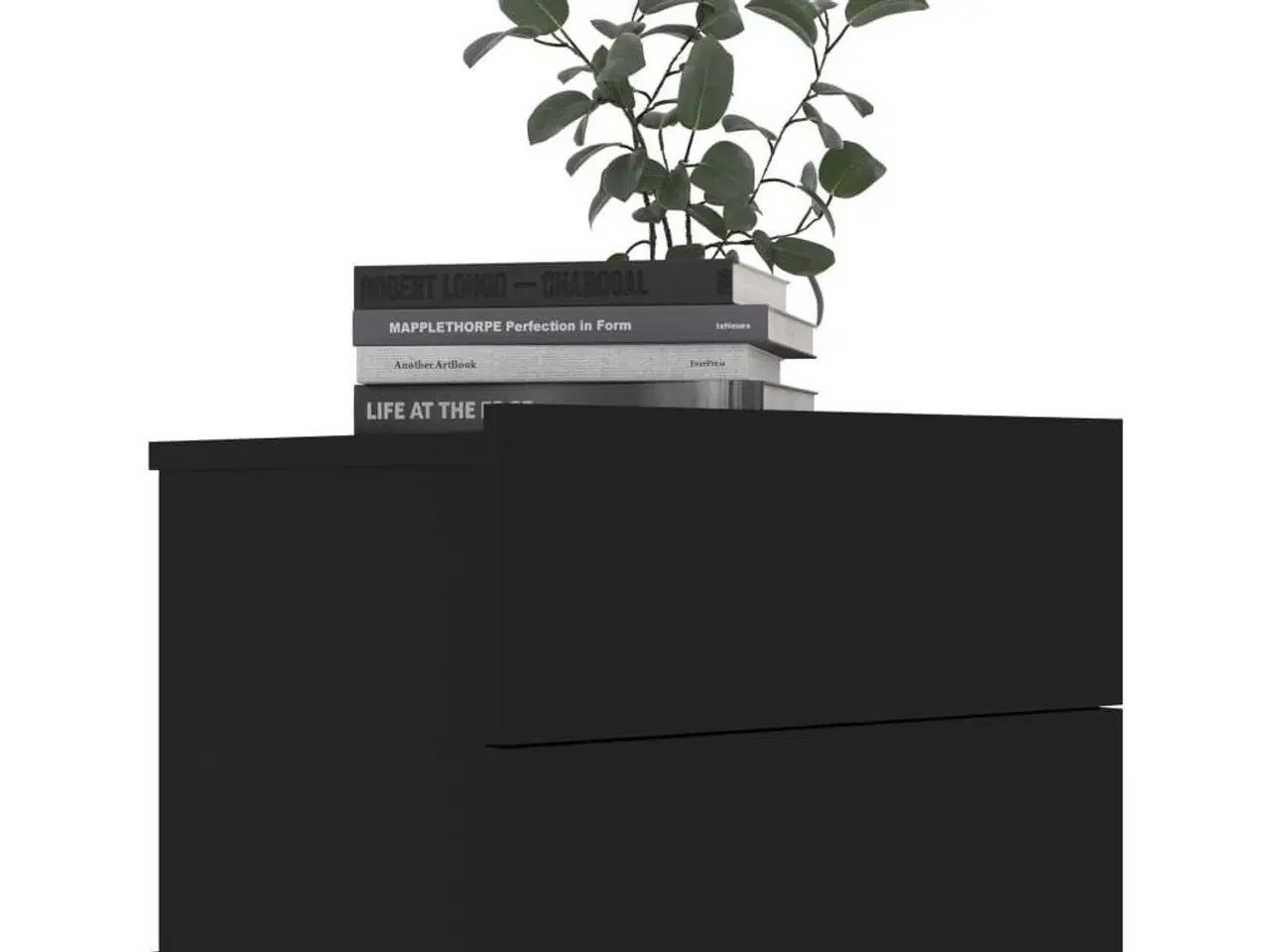 Billede 3 - Sengeborde 2 stk. 40x30x30 cm konstrueret træ Sort