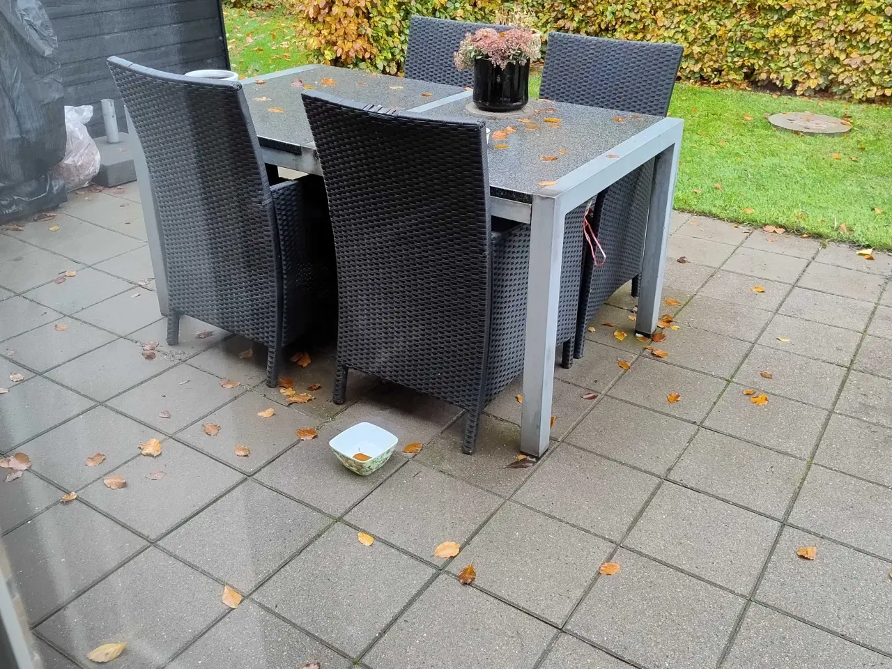 Billede 1 - 4 havestole sort flet