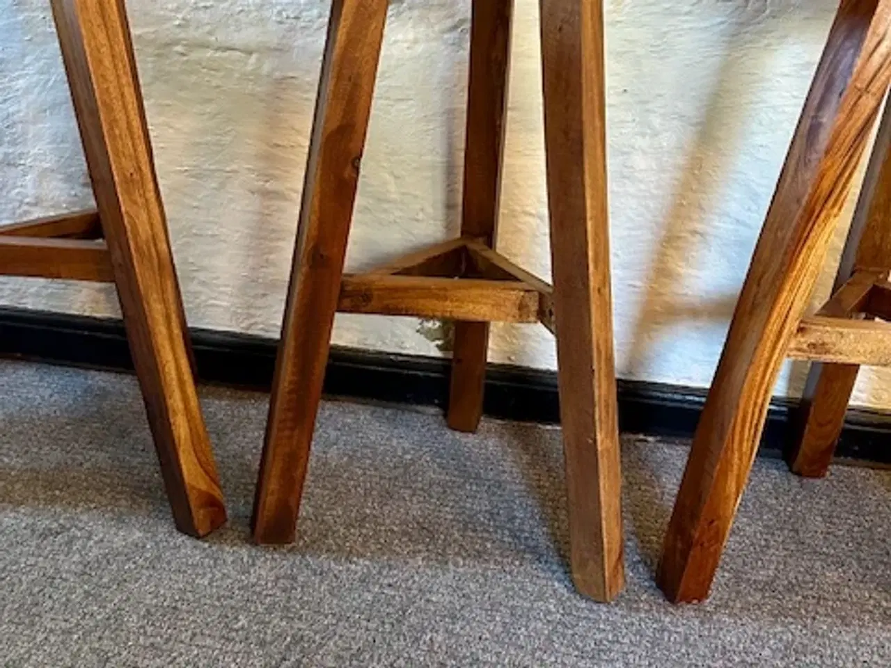 Billede 5 - 5 stk. barstole i massivt træ