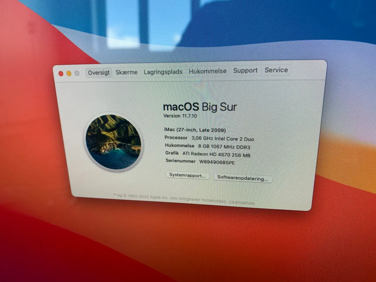 Billede 2 - iMac - 2009 - 8GB ram - 1000GB HDD