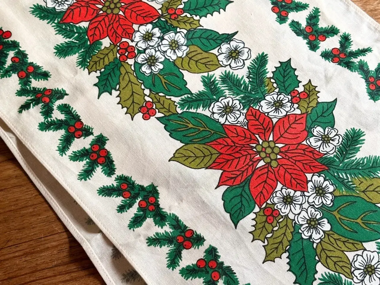 Billede 3 - Retro bordløber m print, 127 x 33 cm