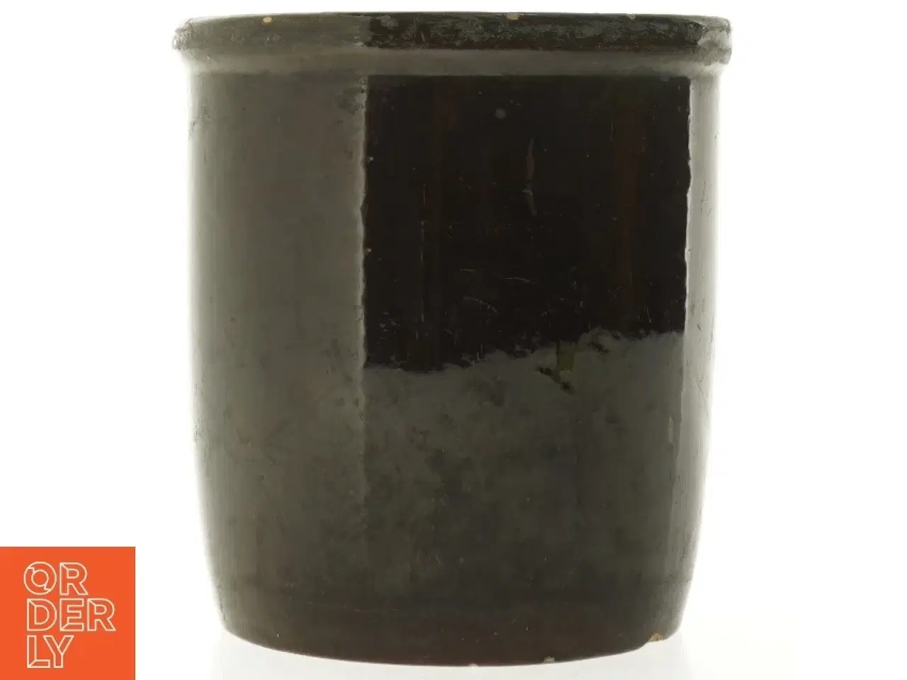 Billede 1 - Syltekrukke sort keramik urtepotteskjuler (str. 18 x 16 cm)