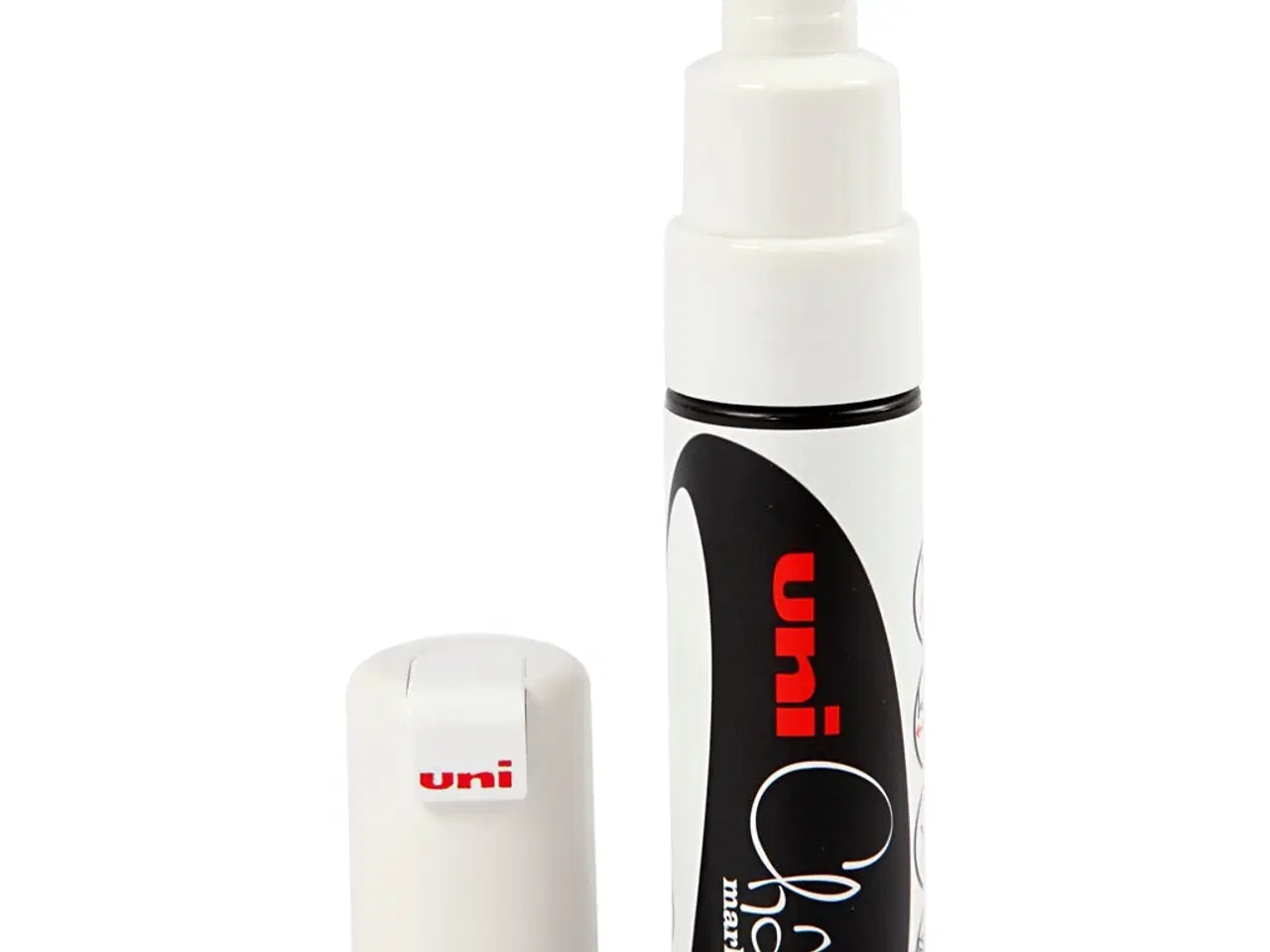 Billede 1 - Chalk Marker Hvid 8 mm - Vandtæt og Let at Fjerne