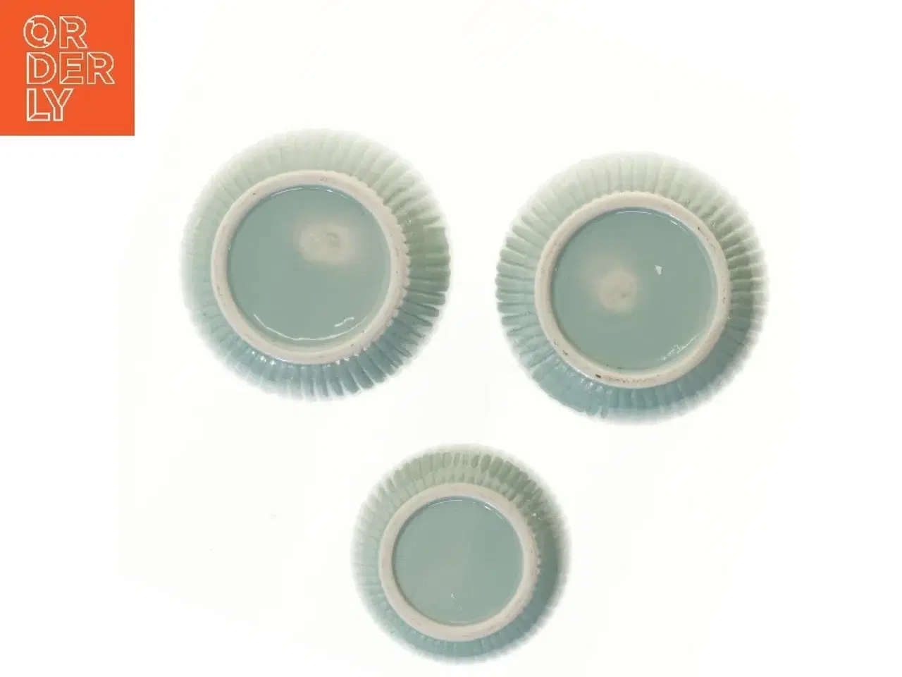 Billede 3 - Ribbet keramik potte sæt (str. Ø 11 & 9 cm)