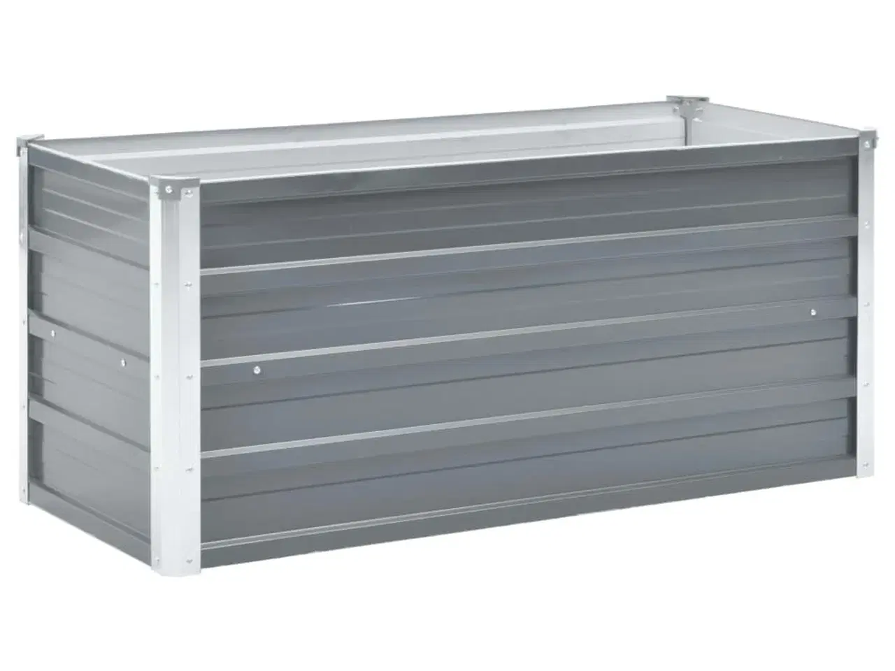 Billede 2 - Forhøjet plantekasse 100x40x45 cm galvaniseret stål grå