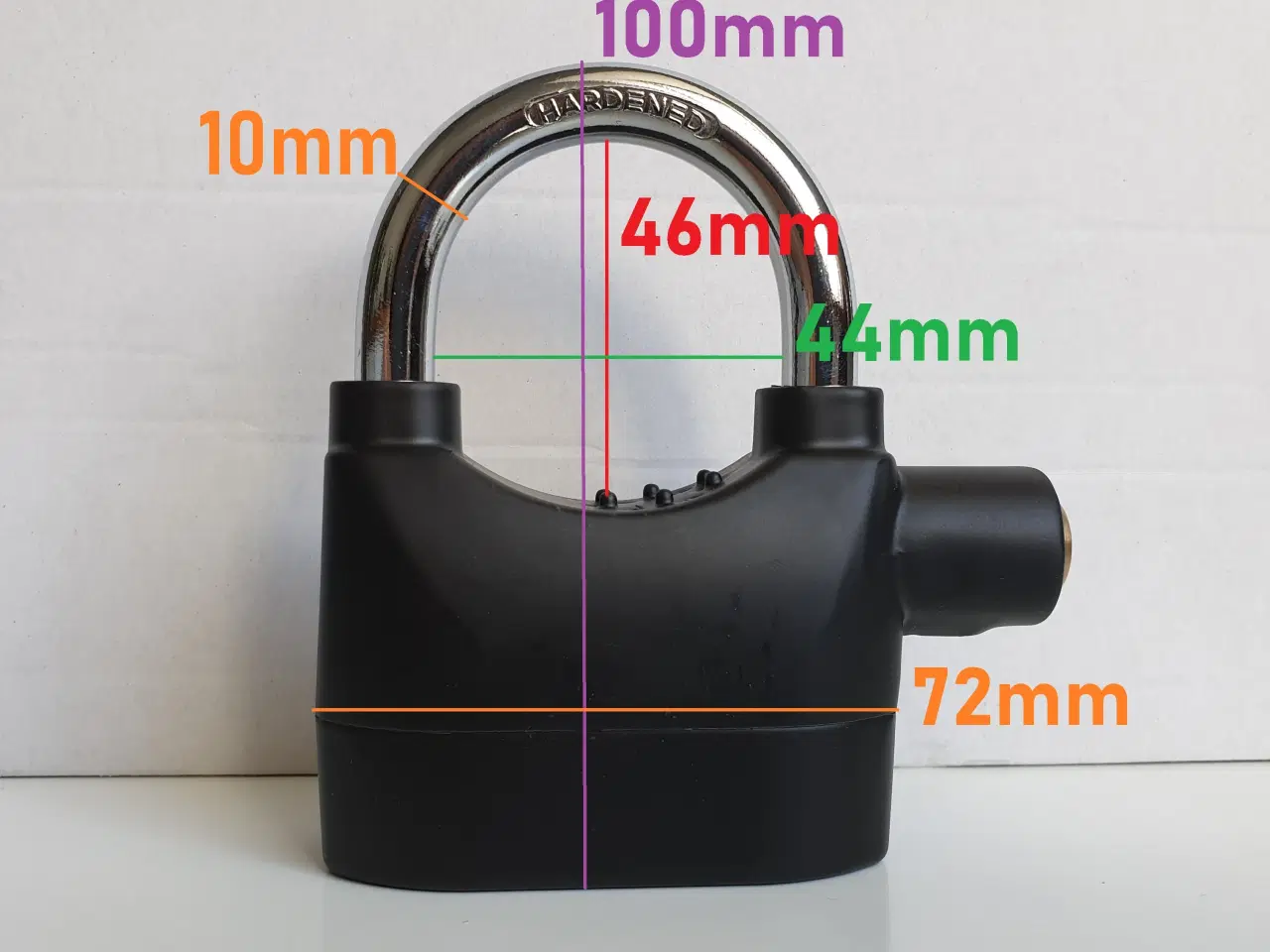 Billede 5 - NY! Hængelås med 110dB ALARM Padlock