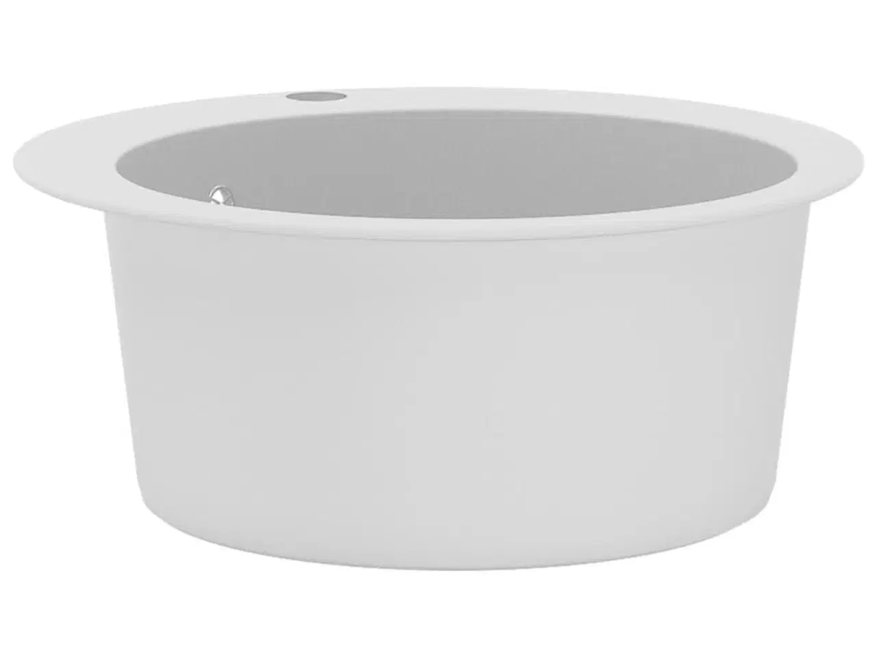 Billede 4 - Køkkenvask granit enkelt vask rund hvid