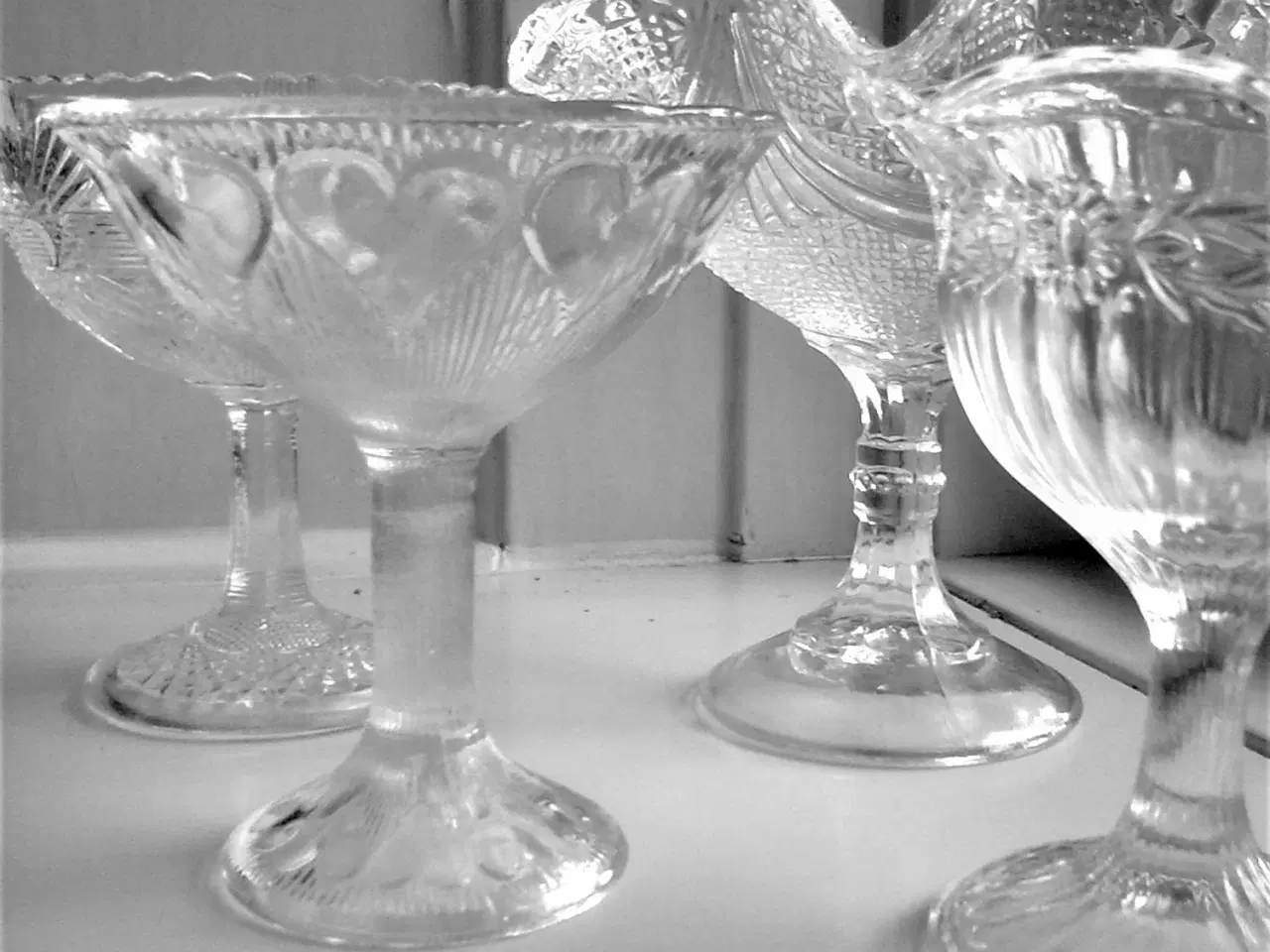 Billede 4 - Piedestal 4 SÆT fod fad glas skål RETRO