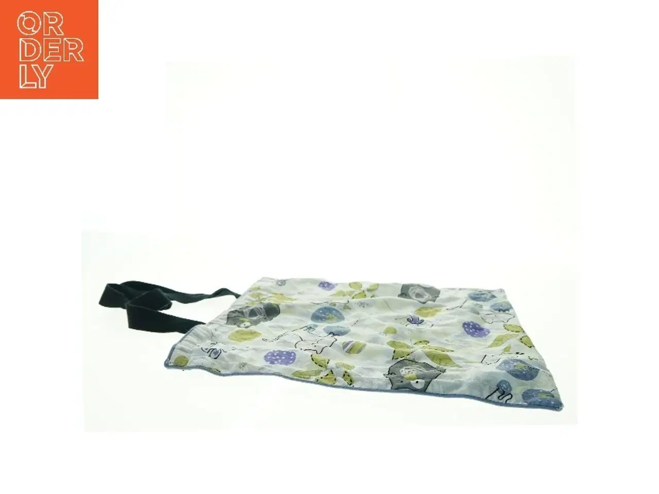 Billede 2 - Genanvendelig indkøbstaske med dyre- og prikmønster (str. 45. x 45 cm)