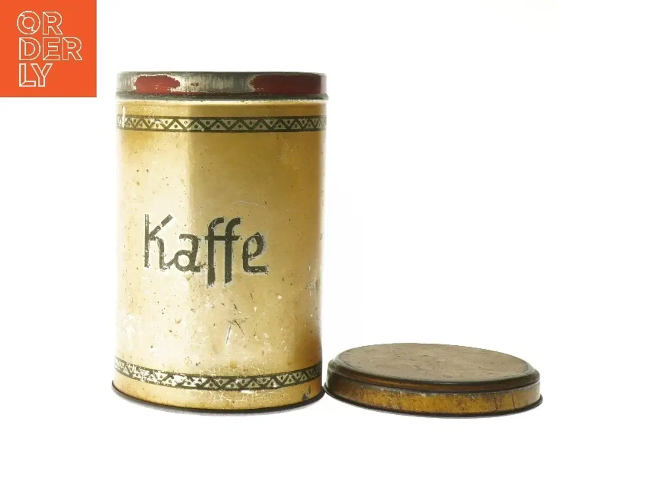 Billede 2 - Vintage Kaffedåse med låg (str. Ø 11,5 cm længde 17,5 cm)