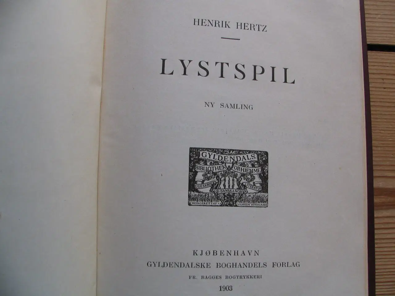 Billede 3 - Henrik Hertz. Lystspil - Ny samling, fra 1902