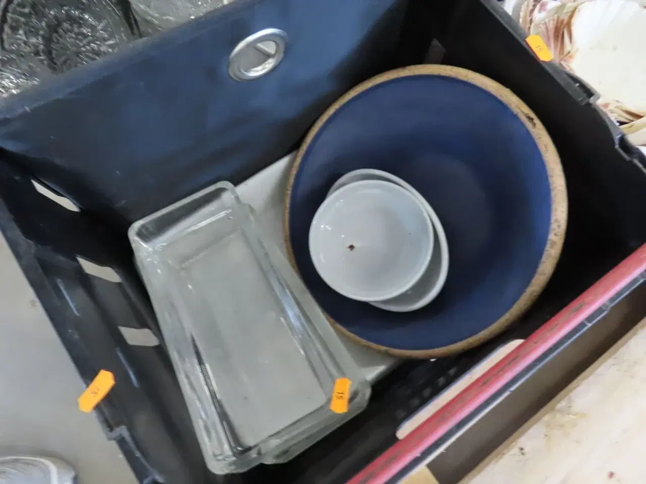 Billede 4 - Diverse serveringsfade i glas, Muslingeskaller mv.