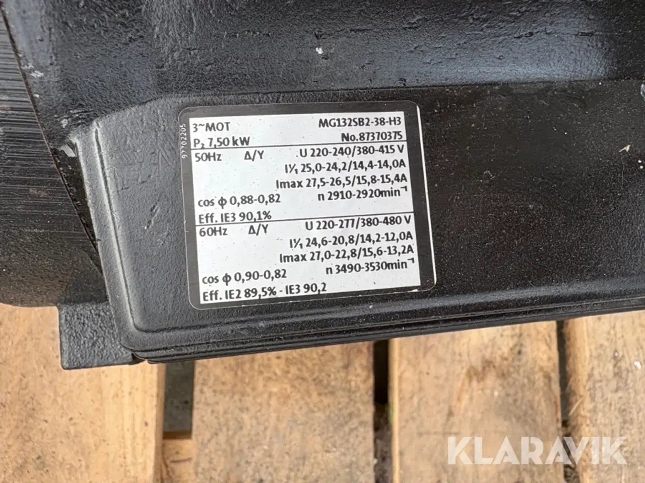 Billede 10 - Elektromotor 7,5 KW