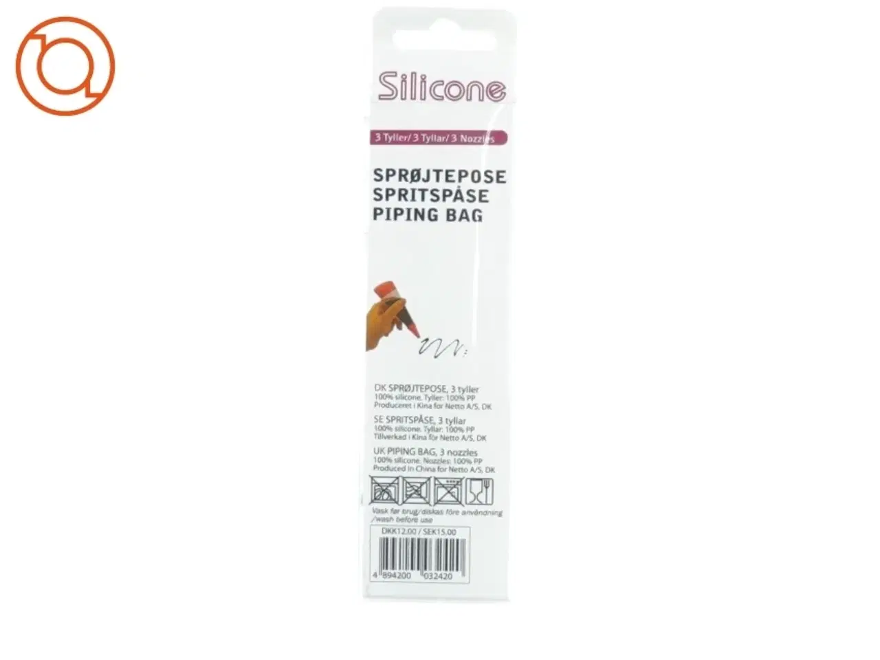 Billede 3 - Sprøjtepose fra Silicone (str. 15 x 5 cm)