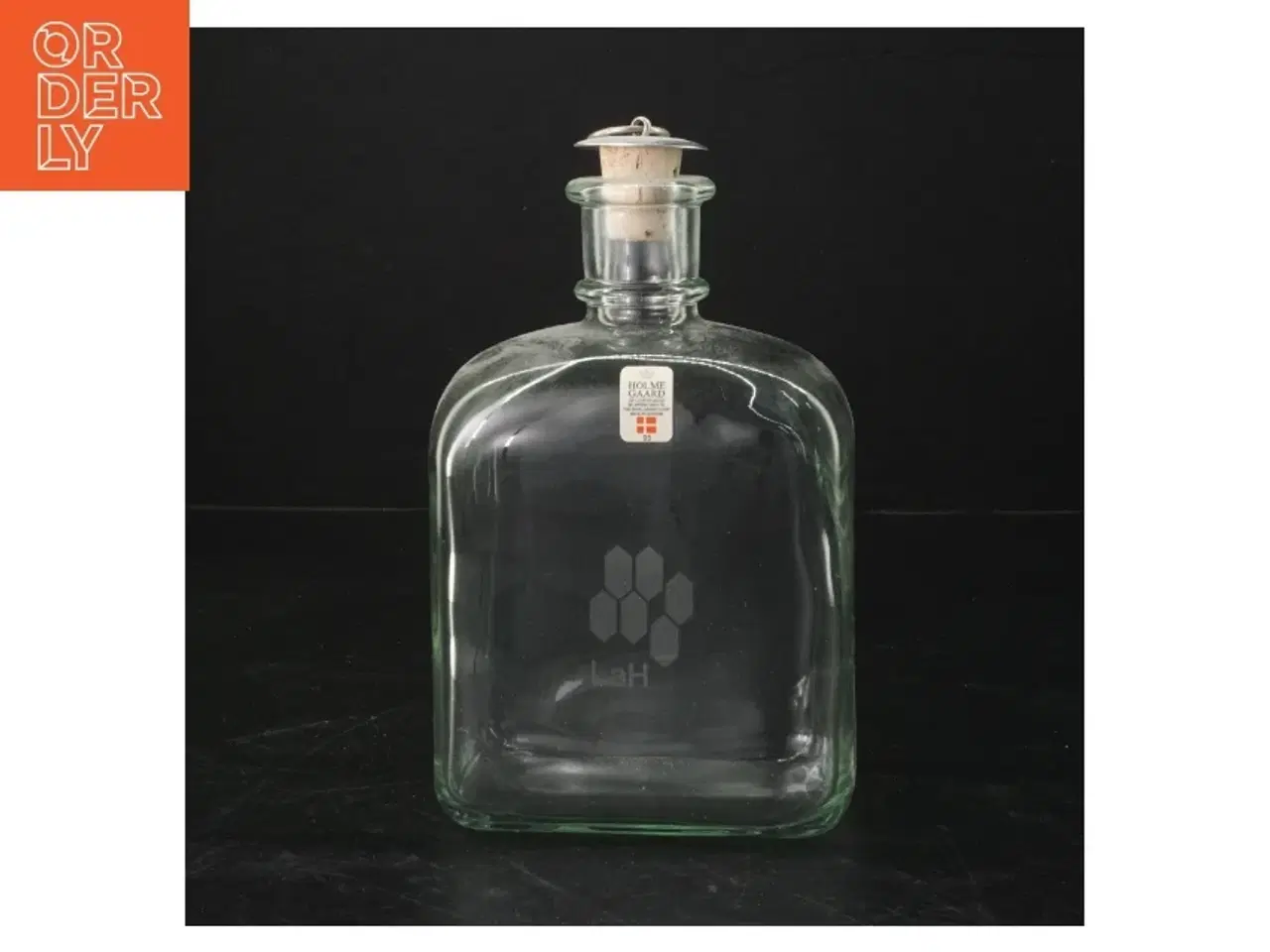 Billede 1 - Holmegaard glasflasker med prop fra Holmegaard (str. 18,5x11 cm)
