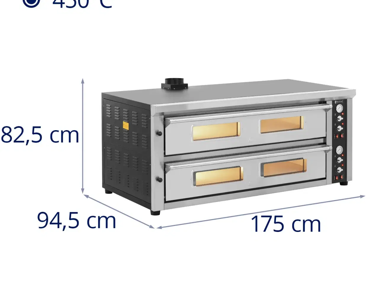 Billede 8 - Pizzaovn – 8+8 x 33 cm – 2 ovnkamre