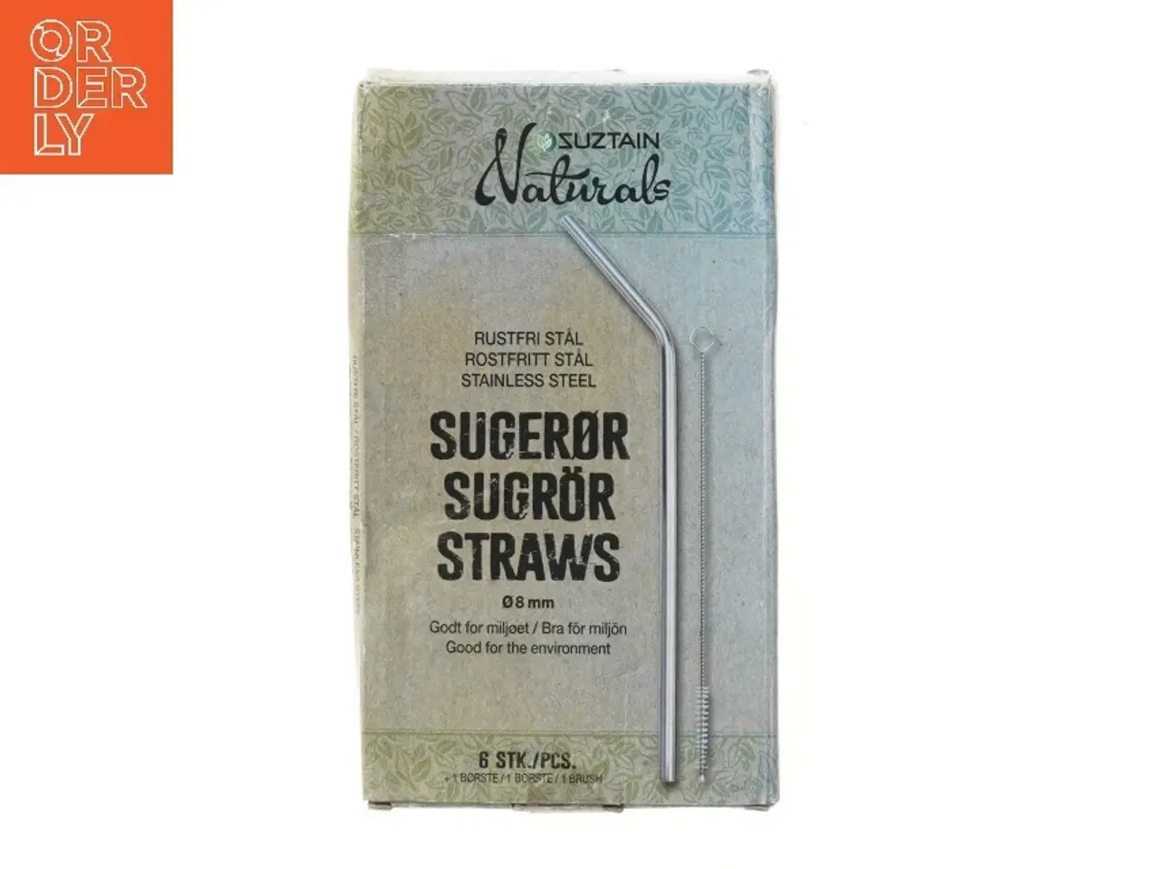 Billede 1 - Sugerør af rustfrit stål 8 mm fra Zuztain (str. Ø 8 mm)