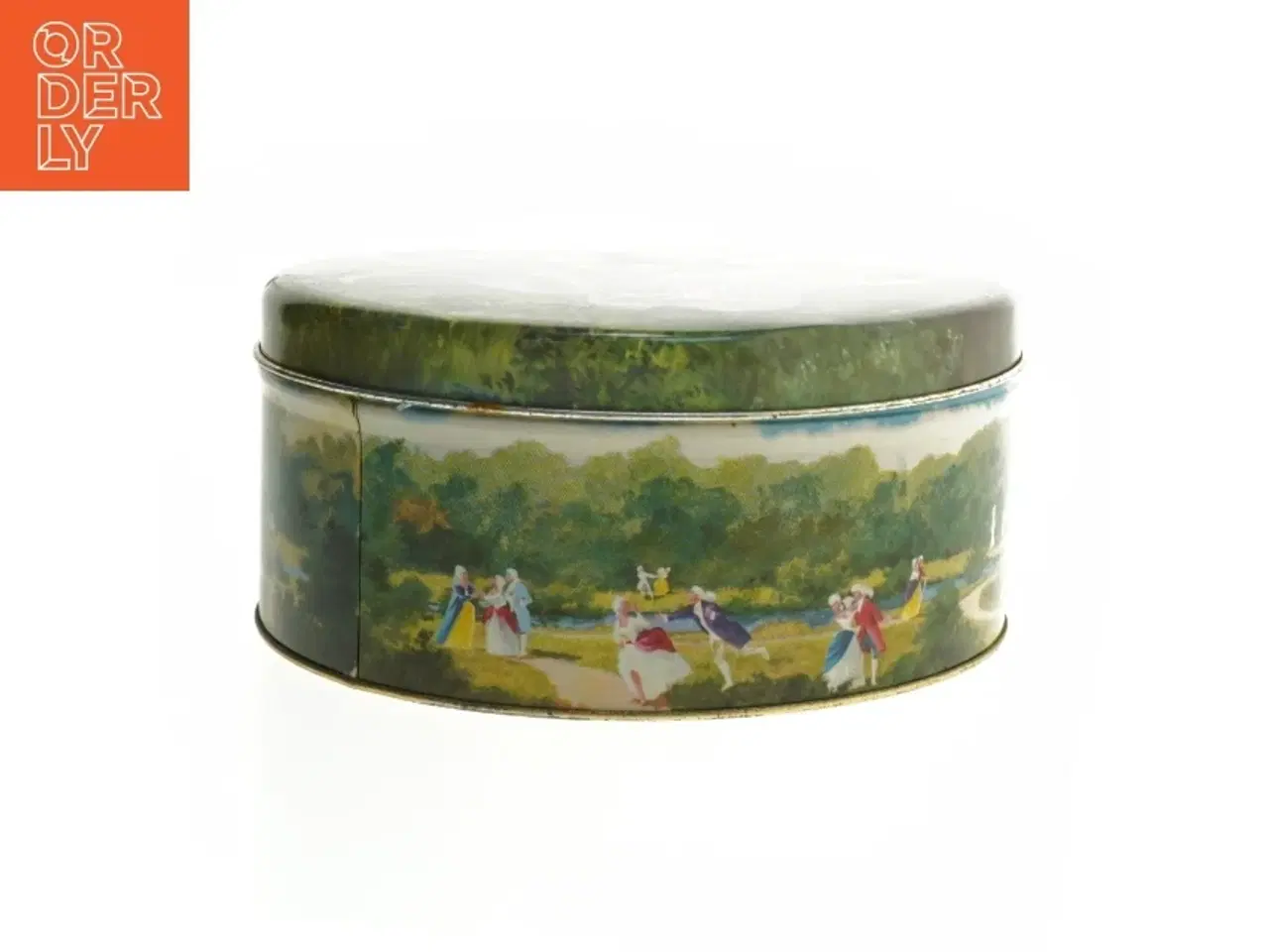 Billede 3 - Dekorativ rund opbevaringskasse fra IRA (str. Ø 23,5 cm)