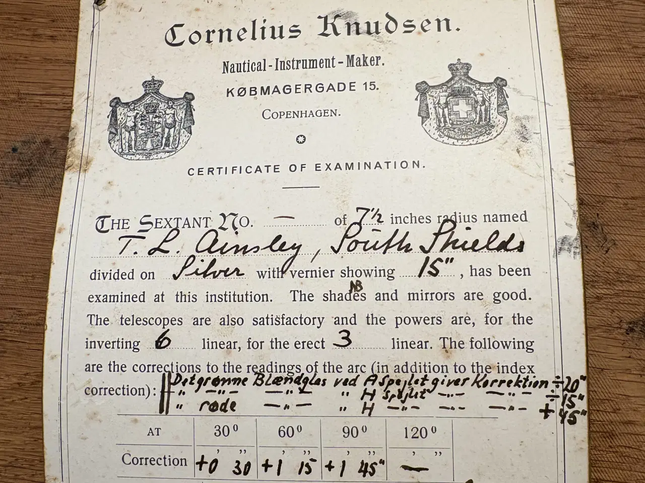Billede 6 - Velbevaret Sekstant. 