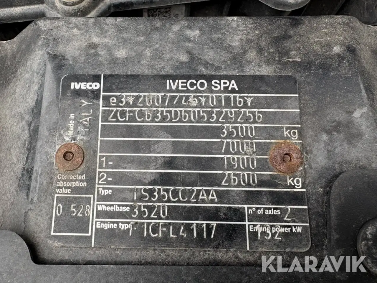 Billede 5 - Varebil Iveco Daily 35C18H V med værktøjspakke