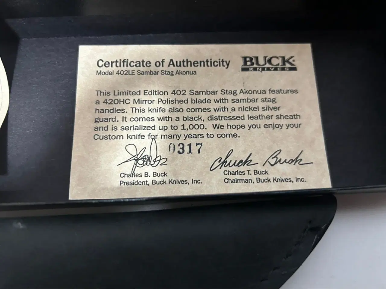 Billede 5 - Buck Akonua 402 limited edition Sambar Stack