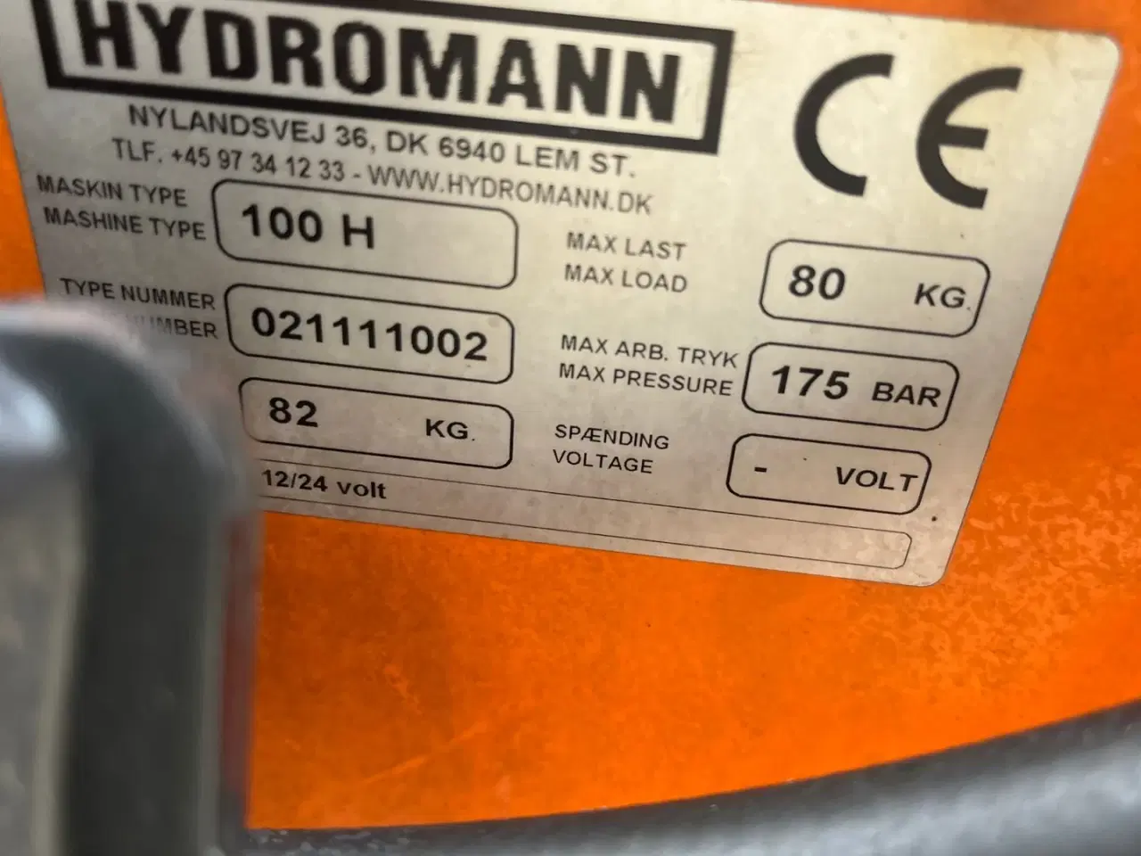 Billede 11 - Hydromann 100 H 100cm hydraulisk salt udlægger