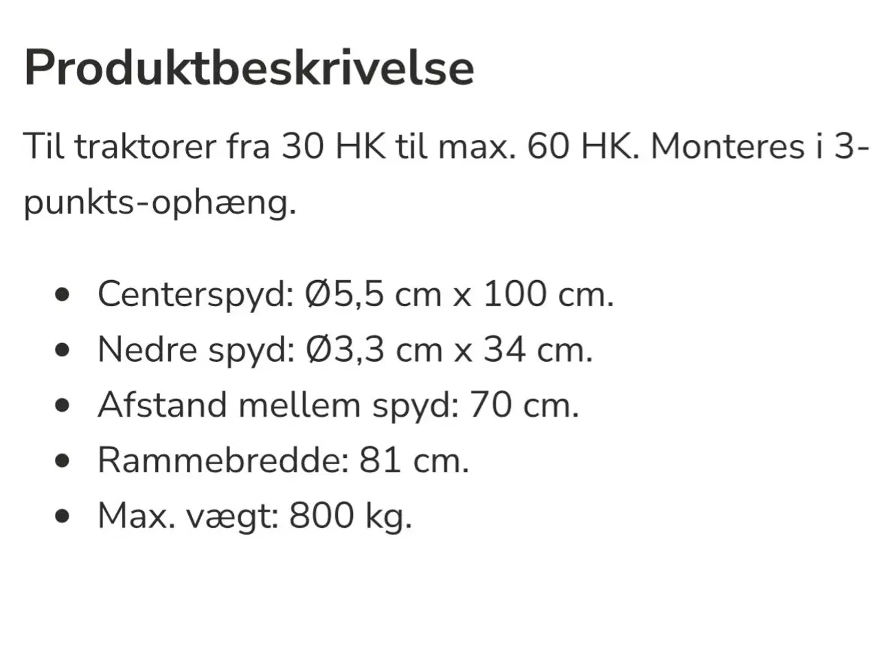 Billede 5 - Ballespyd til traktor 