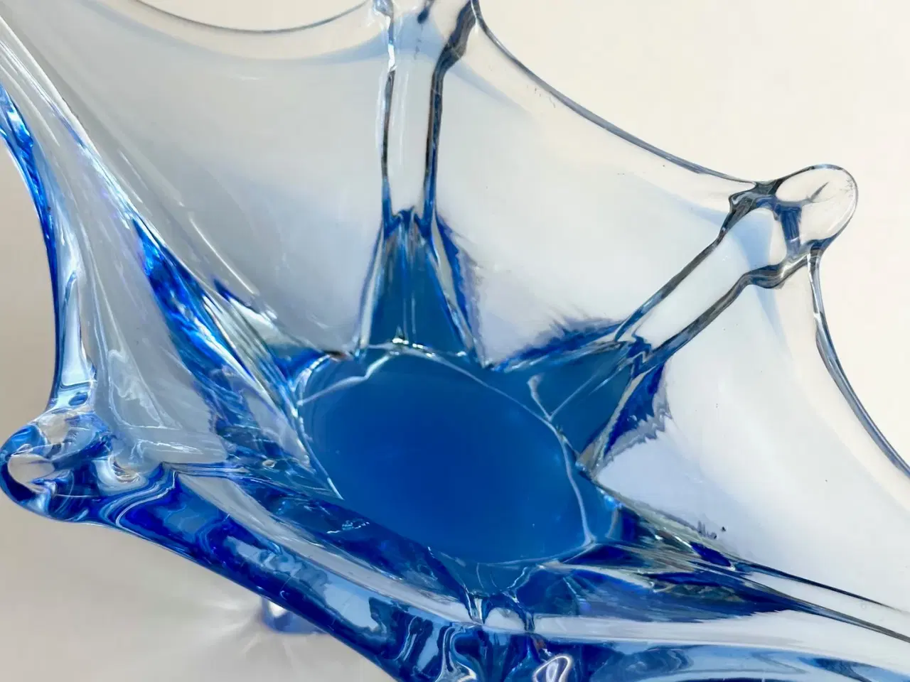 Billede 7 - Flammeskål, blå krystal