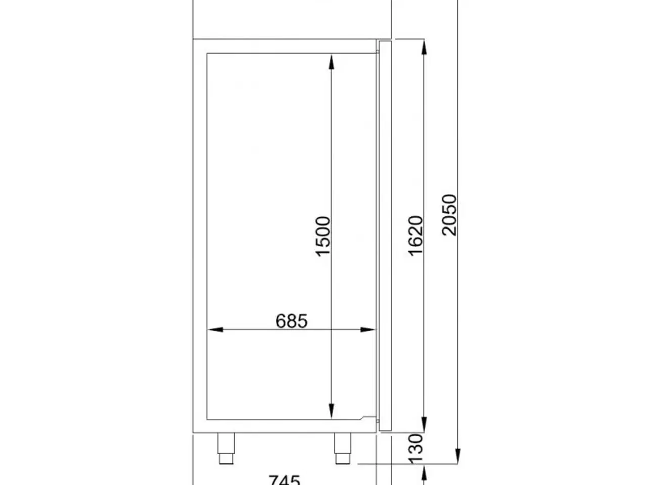 Billede 3 - Professionel industrikøleskab – 2/1 GN