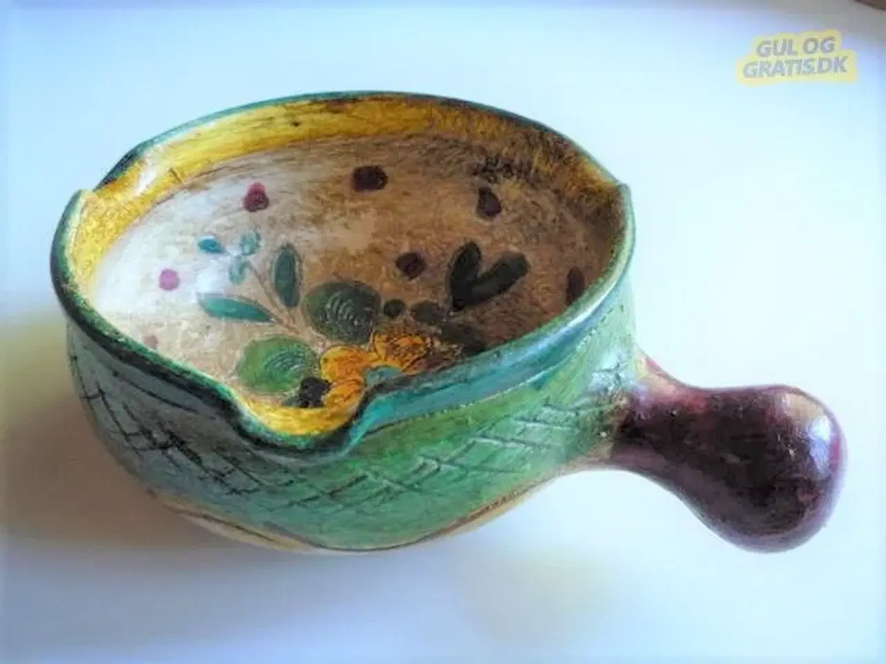 Billede 1 - Keramik skål med hank