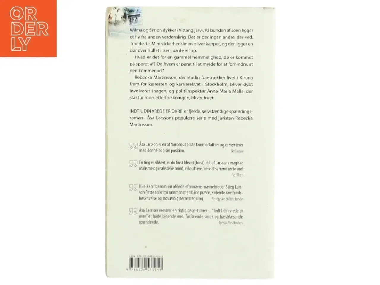 Billede 2 - Indtil din vrede er ovre af Åsa Larsson (Bog)