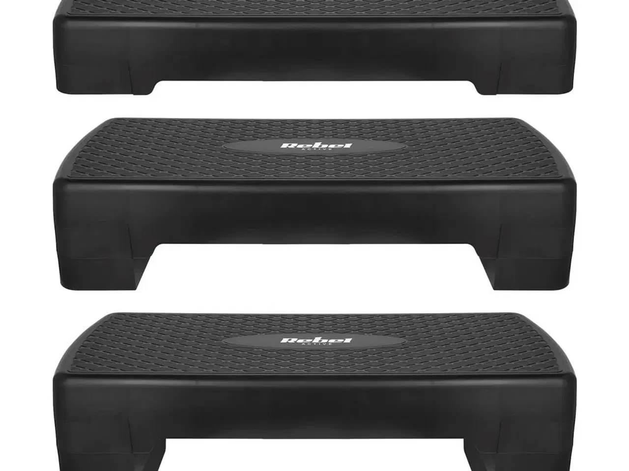 Billede 3 - Rebel ACTIVE fitness stepbænk – 3 niveauer, sort