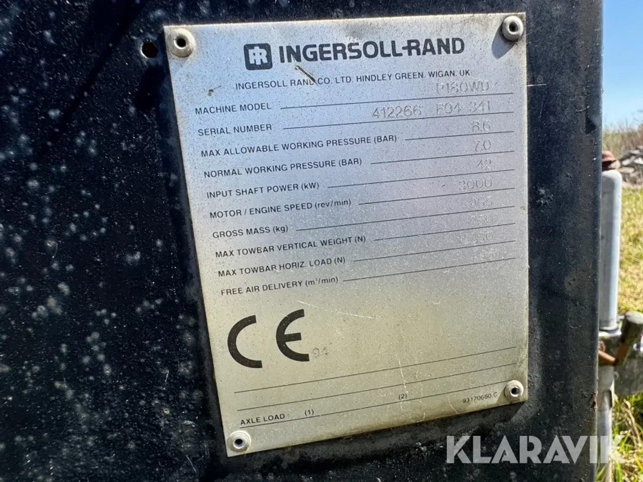 Billede 12 - Mobilkompressor Ingersollrand P180WD