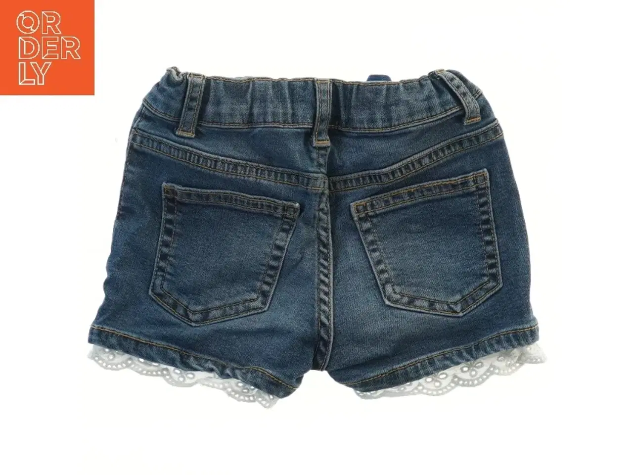 Billede 2 - Denim shorts med blondekant fra Lindex (str. 98)