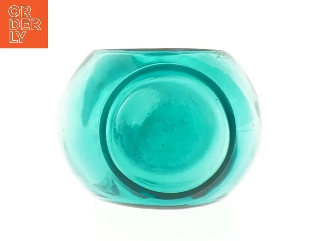 Billede 3 - Blå glasflaske 17,5 cm (str. 17,5 cm)