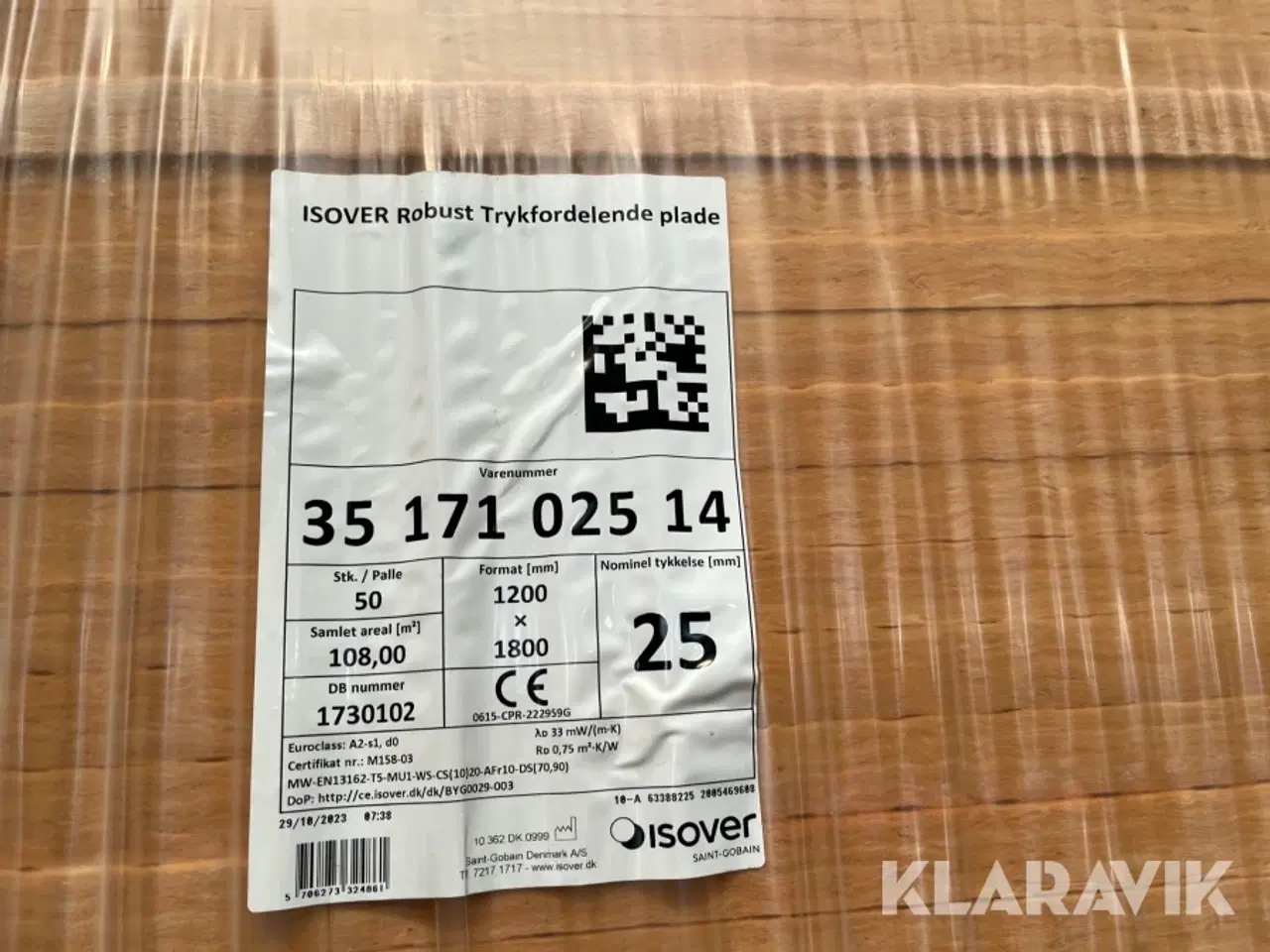 Billede 4 - Isolering Isover TFP Tagisolering 2 paller