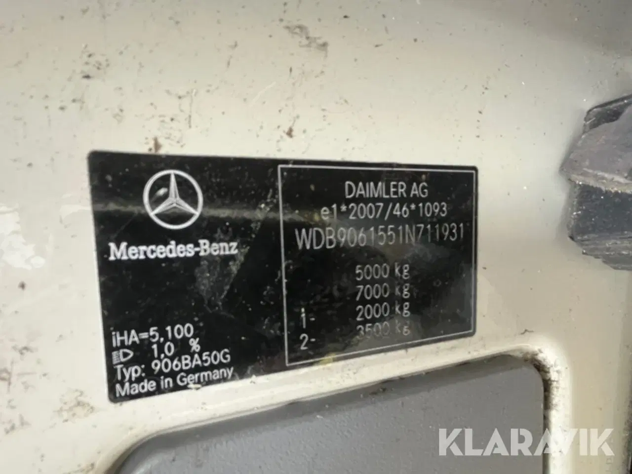 Billede 5 - Lastbil Mercedes-Benz Sprinter Chassis 906