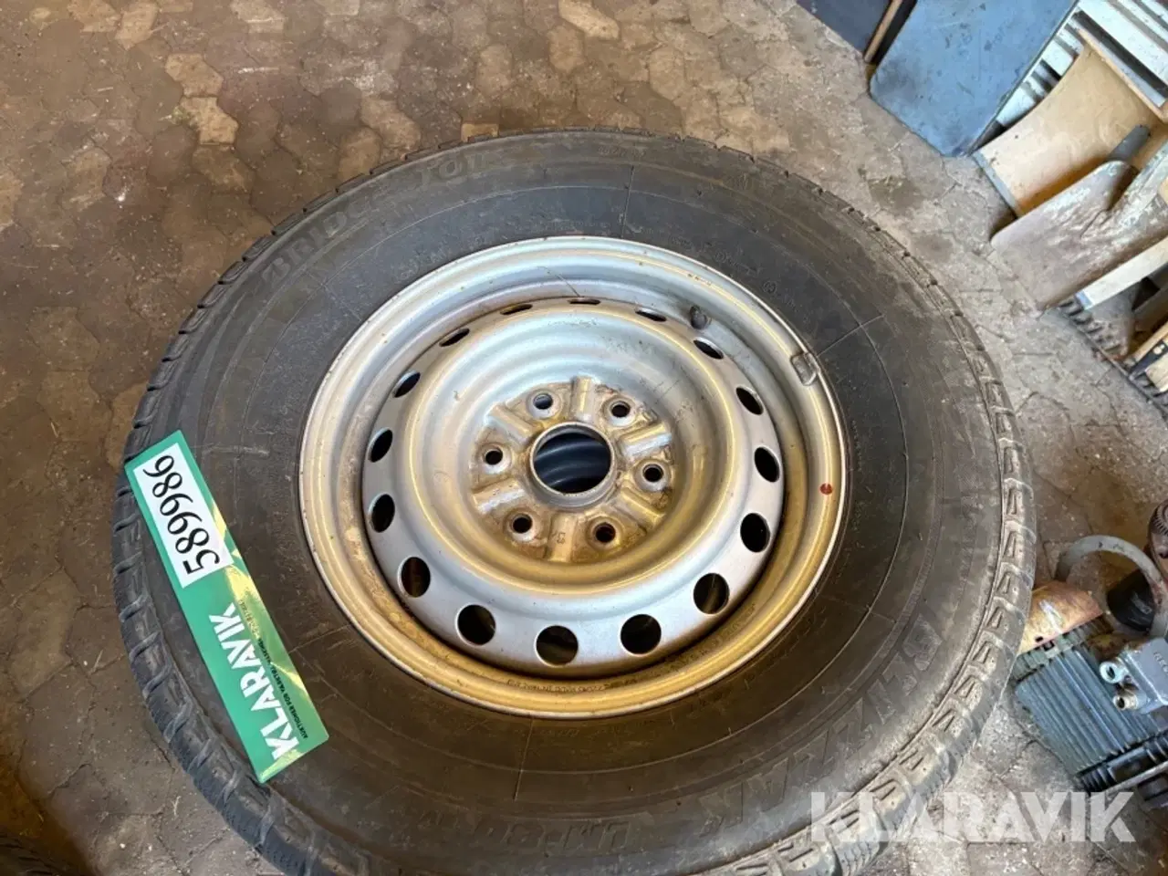 Billede 8 - Dæk på stålfælge Bridgestone Blizzak 4 stk