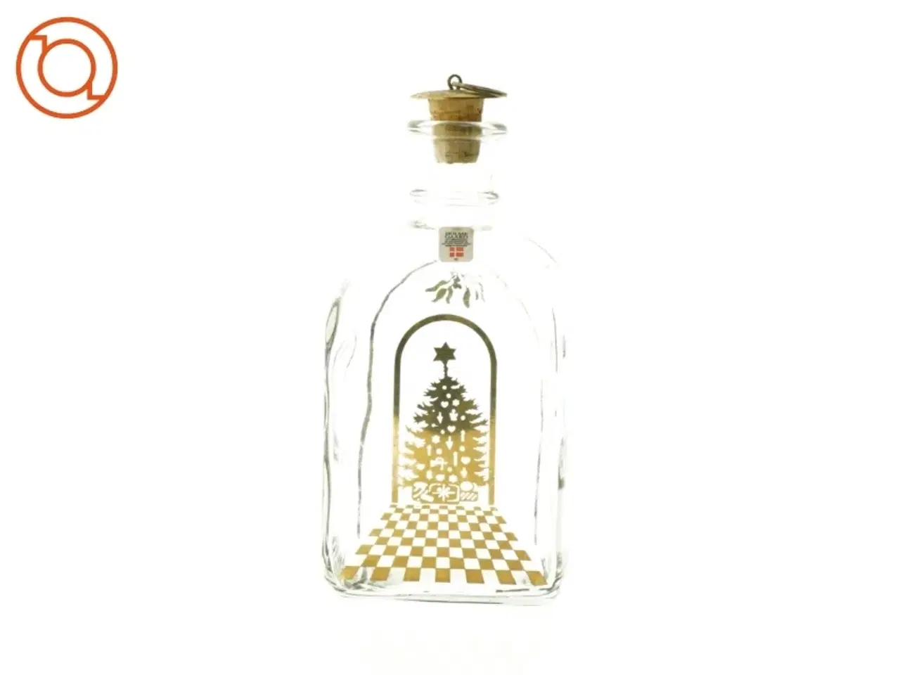Billede 1 - Karaffel til julesnaps fra Holmegaard (str. 19 x 9 cm)