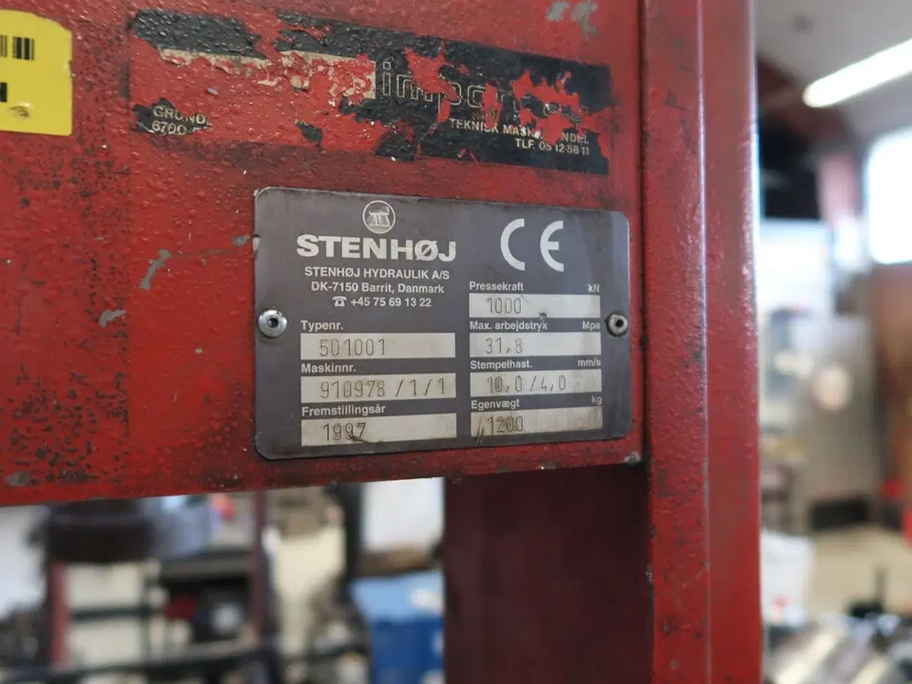 Billede 6 - Hydrauliskpresse STENHØJ 501001