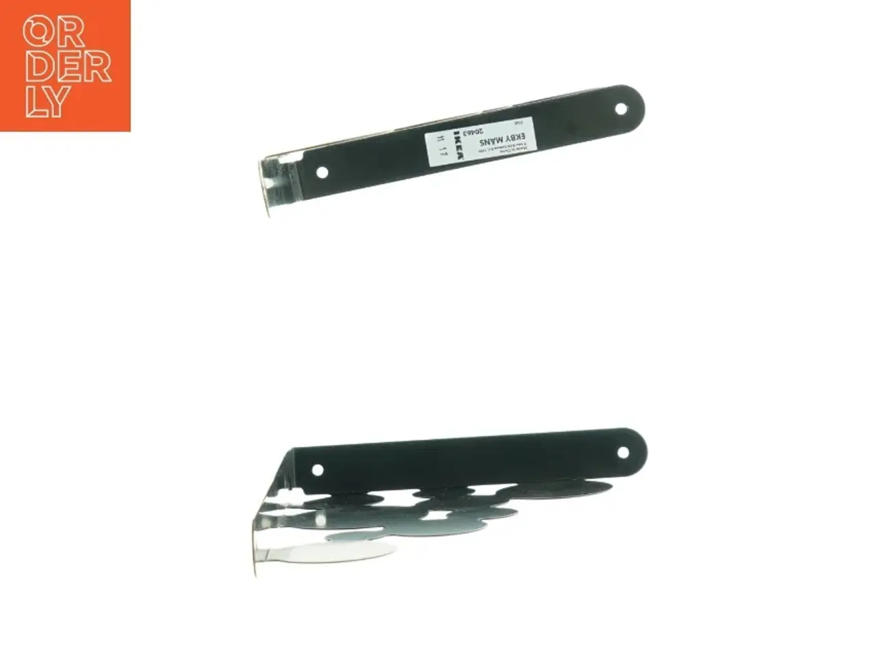 Billede 2 - Sorte metal hyldeknægt (str. 25 x 18 x 2 cm)