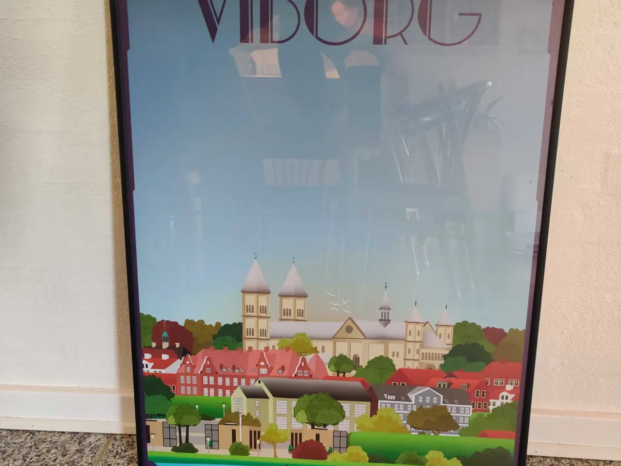 Billede 1 - Viborg Plakat Illustration i ramme